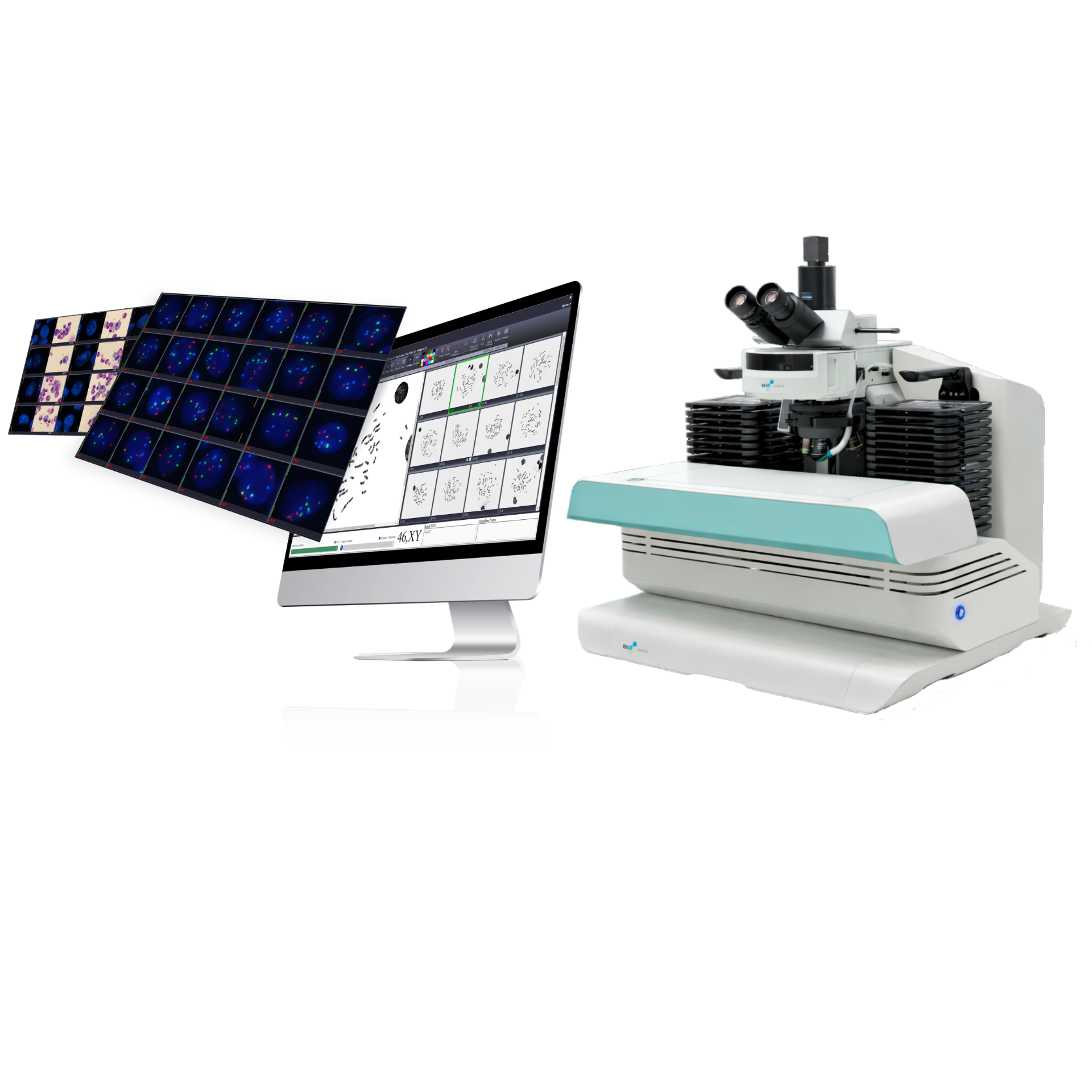 BioView scanner with analysis and review interface